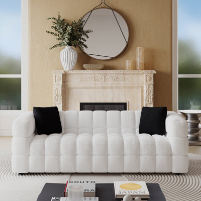 monica☆ Mercer41 Monica 61'' Boucle Square Arm Loveseat & Reviews